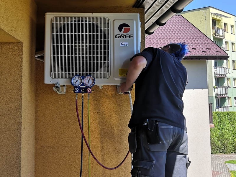 Instalacja klimatyzatora w domku jednorodzinnym we Włocławku